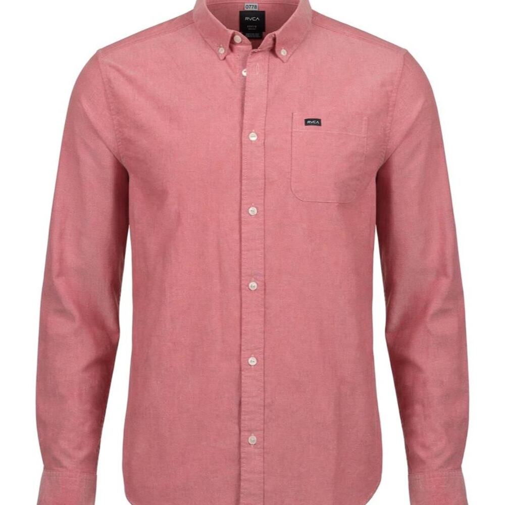 Rvca mens slim fit Button Up Shirt size Large